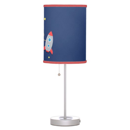 Rocket Ship Outer Space Little Astronaut Boys Room Table Lamp (Right)