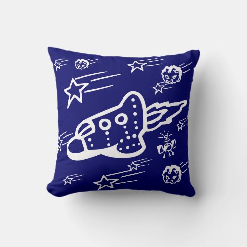 rocket ship pillow