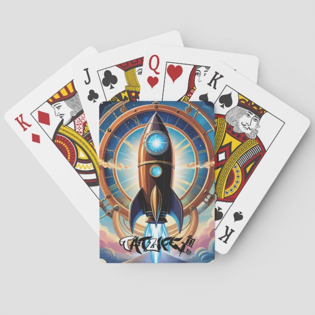 Rocket Ship Playing Cards (Back)