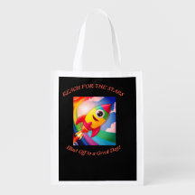 Rocket Shopping Reusable Grocery Bag