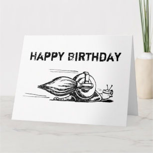 Rocket Snail on Birthday Card