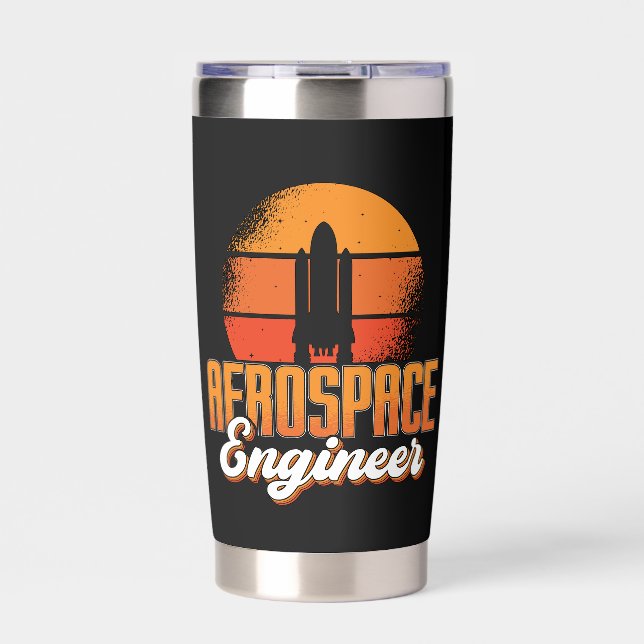 Rocket Space Aerospace Engineer Engineering Insulated Tumbler (Front)