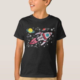 Rocket space boys black t-shirt
