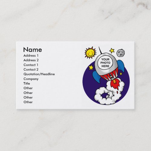 rocket space scientist business card templates