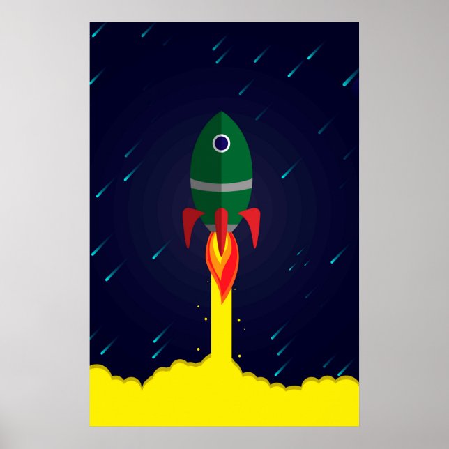 Rocket spaceship astrology astronaut poster (Front)