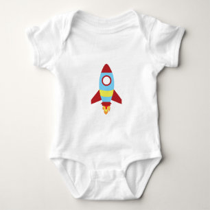 Rocket Spaceship Launching Baby Bodysuit