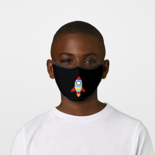 Rocket Spaceship Launching Premium Face Mask