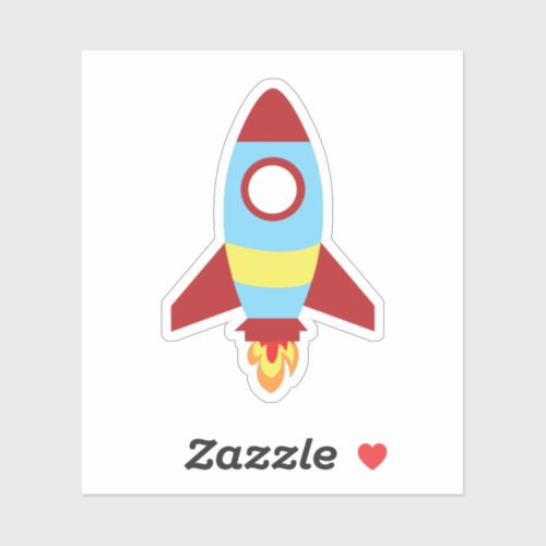 Rocket Spaceship Launching Sticker