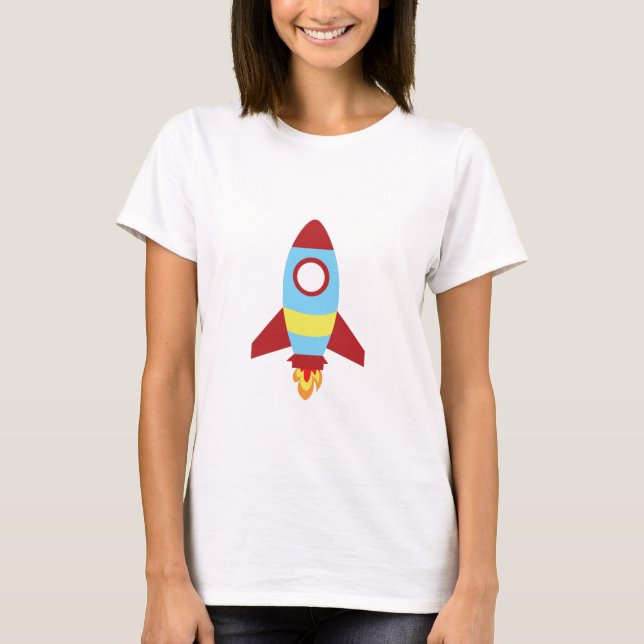 Rocket Spaceship Launching T-Shirt (Front)