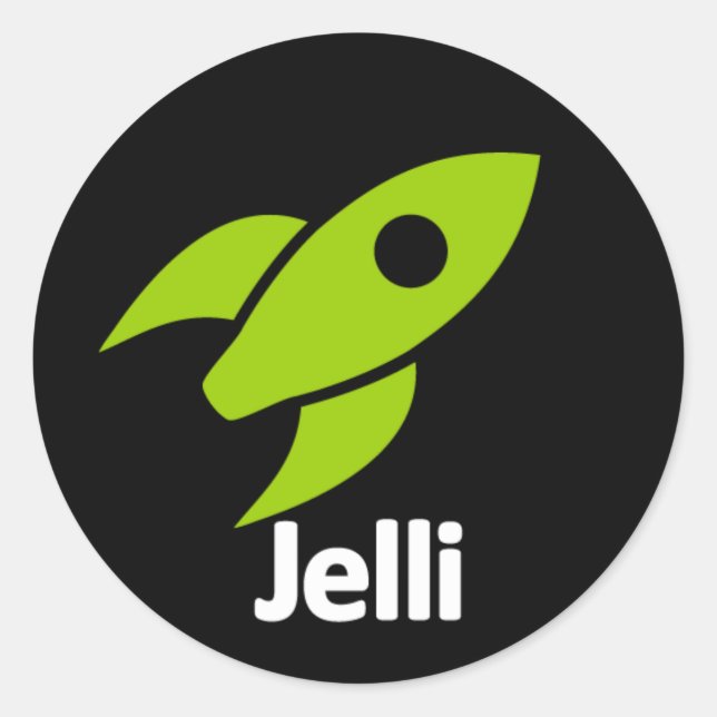 Rocket Sticker - Black (Front)