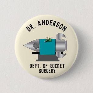 Rocket Surgery Funny Button