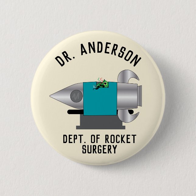 Rocket Surgery Funny Button (Front)