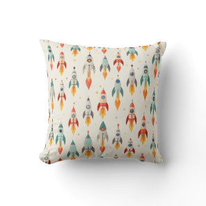 rocket throw pillow