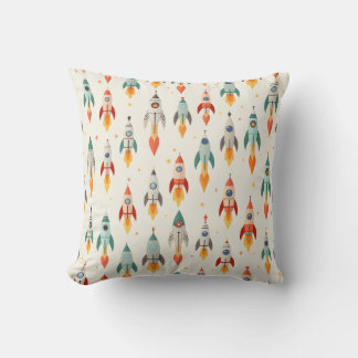 rocket throw pillow