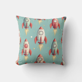 Rocket Throw Pillow