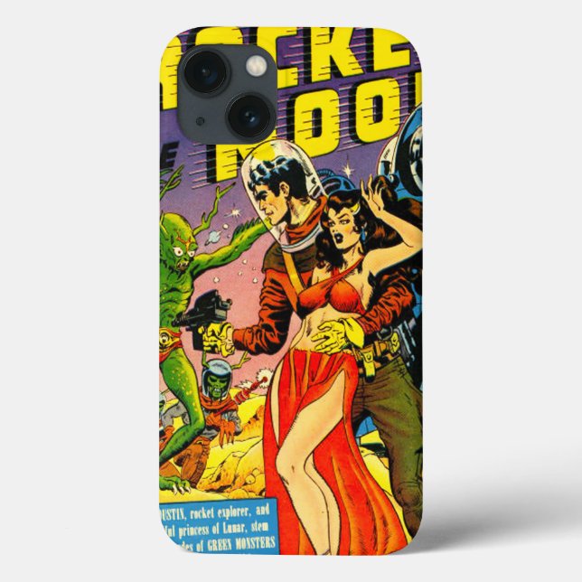 ROCKET TO THE MOON CLASSIC 1950's SCI FI COMICS Case-Mate iPhone Case (Back)