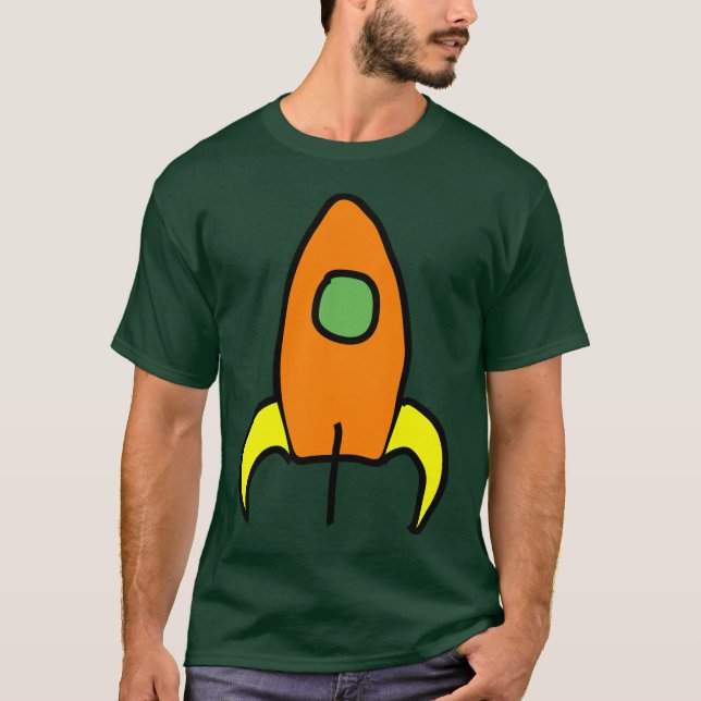 Rocket to the Moon dark T T-Shirt (Front)