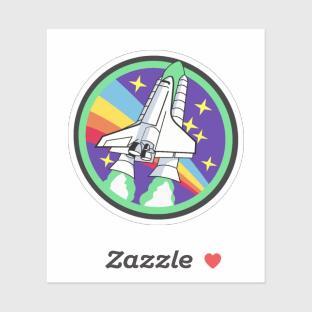 Rocket to the moon sticker (Sheet)