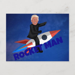 Rocket Trump Rides Postcard