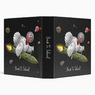 Rocket Turkey Back to School 3 Ring Binder
