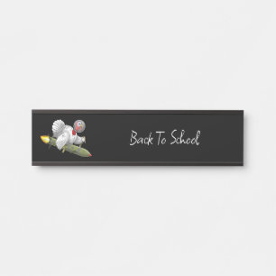 Rocket Turkey Back to School Door Sign