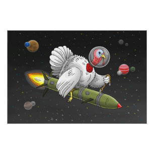 Rocket Turkey Back to School Poster