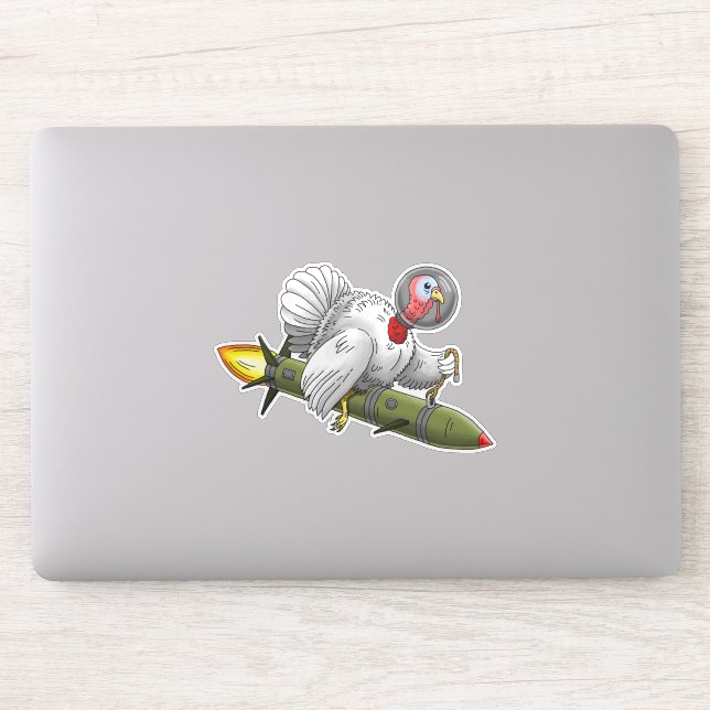 Rocket Turkey's Space Trip Sticker (Computer)
