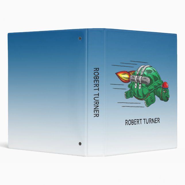 Rocket Turtle 3 Ring Binder (Background)