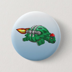 Rocket Turtle Button