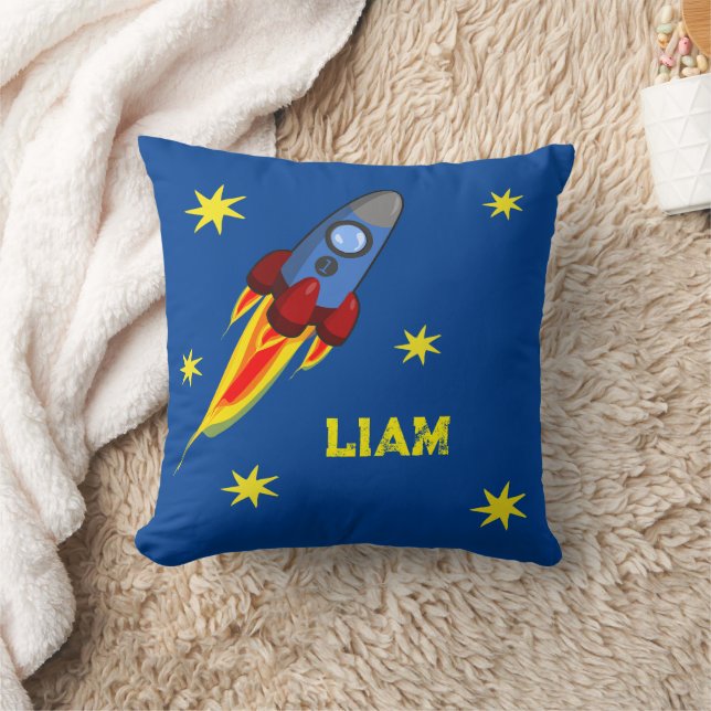 rocket with stars | personalized cushions (Blanket)