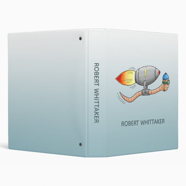 Rocket Worm 3 Ring Binder (Background)