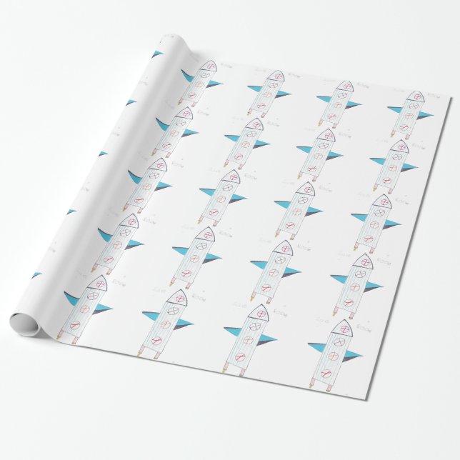 ROCKET WRAPPING PAPER (Unrolled)