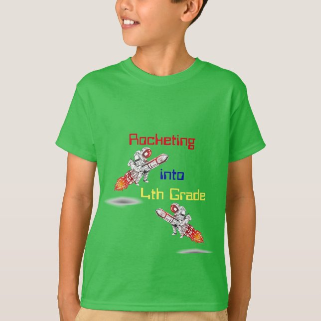 Rocketing into 4th Grade T-Shirt (Front)