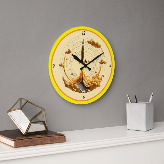 "Rocketing to Success" Large Clock (Office)