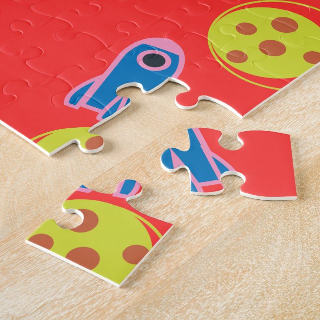 Rockets and Planets Jigsaw Puzzle (Side)