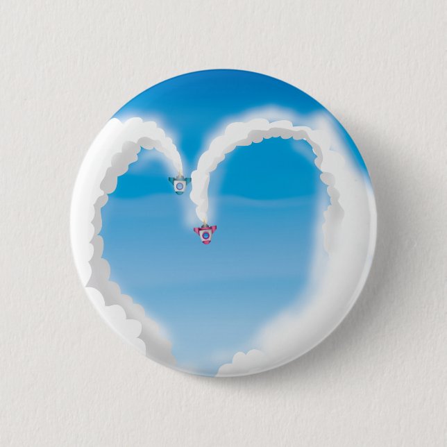 Rockets! Pinback Button (Front)