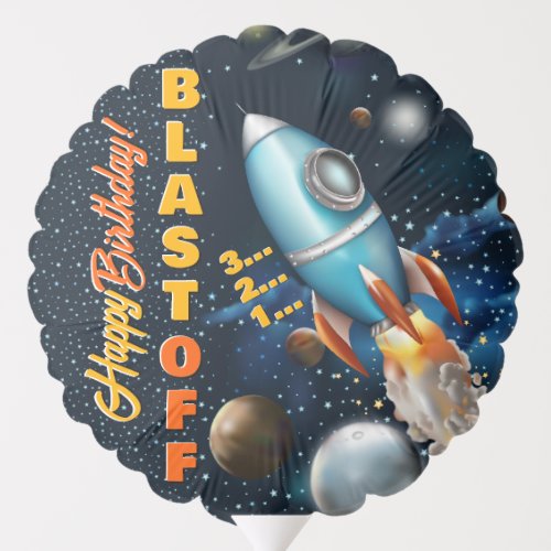 Rocketship Space Adventure Balloon