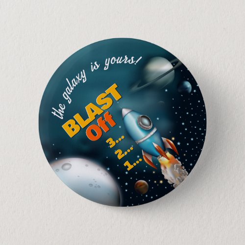 Rocketship Space Adventure Button