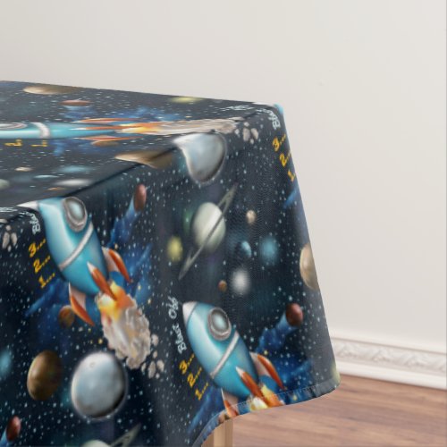 Rocketship Space Adventure Tablecloth