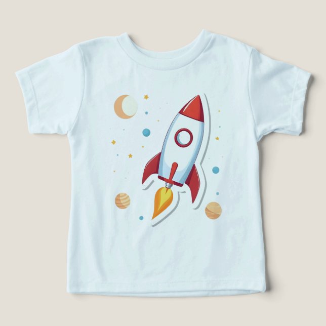 Rocketship Toddler T-shirt (Design Front)