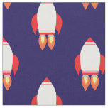 Rocketships Outer Space Rocket Kids Astronaut Fabric