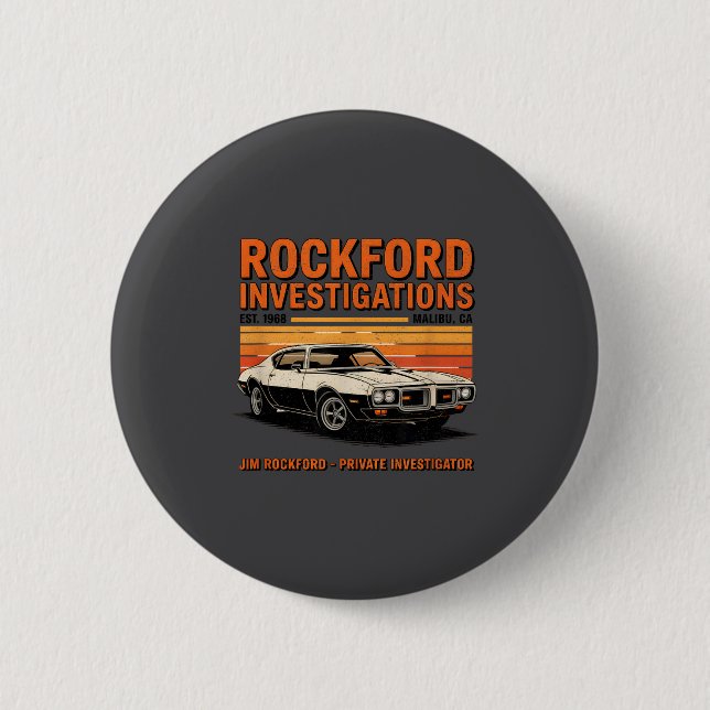 Rockford Detective Agency - Rockford Files  Button (Front)