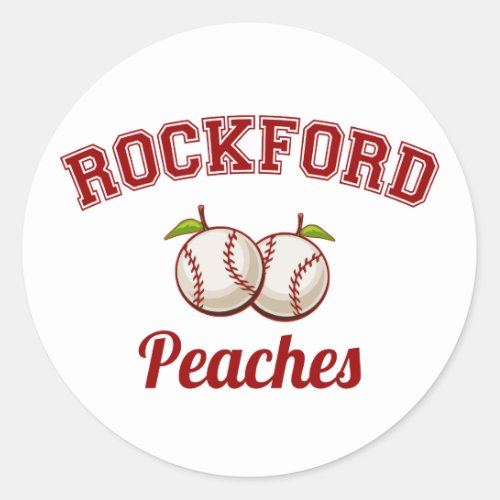 Rockford Peaches Classic Round Sticker