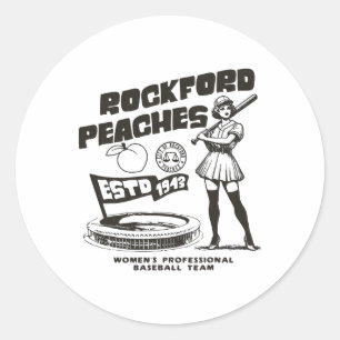 Rockford Peaches Women's Bysebyll Team 1943 - Copy Classic Round Sticker