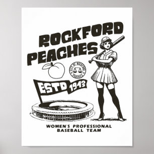 Rockford Peaches Women's Bysebyll Team 1943 - Copy Poster