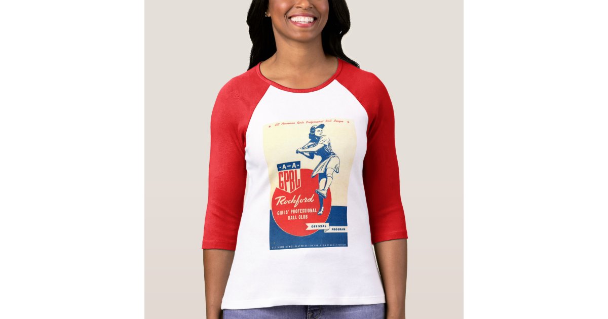 Rockford 🍑 Peaches Women's Pro Baseball Program T-Shirt