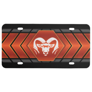 Rockford Rams #2 License Plate