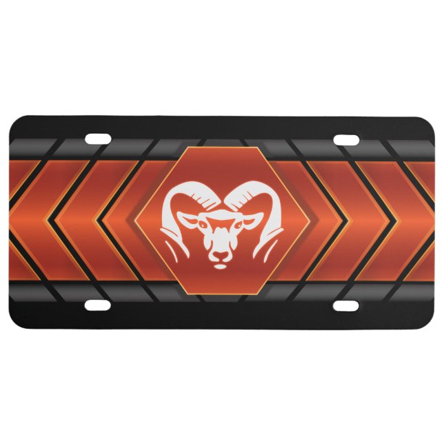 Rockford Rams #2 License Plate (Front)