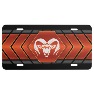 Rockford Rams #2 License Plate