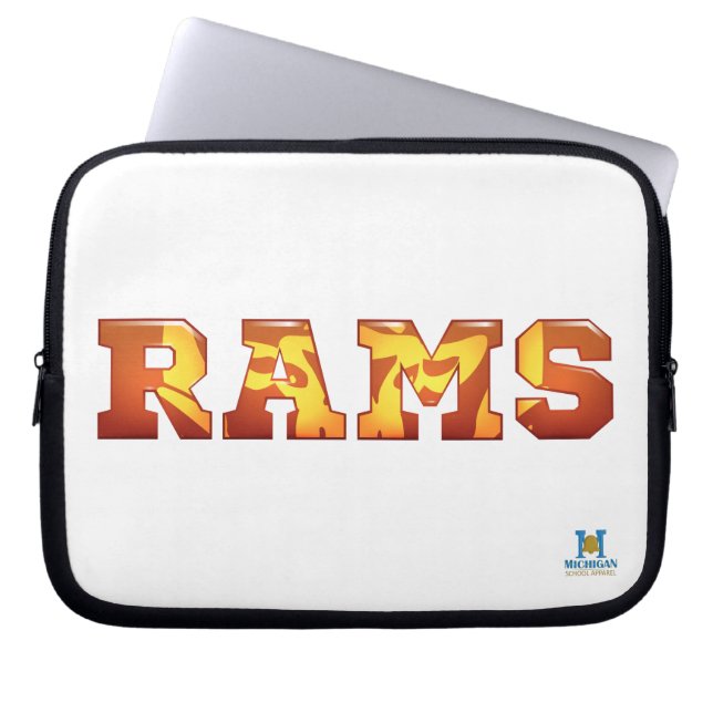 Rockford Rams Laptop Sleeve (Front)